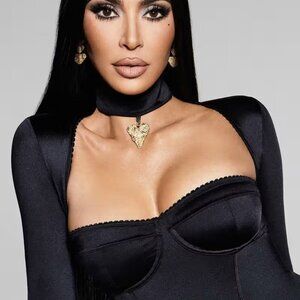 SKIMS Stretch Satin Long Sleeve Bodysuit